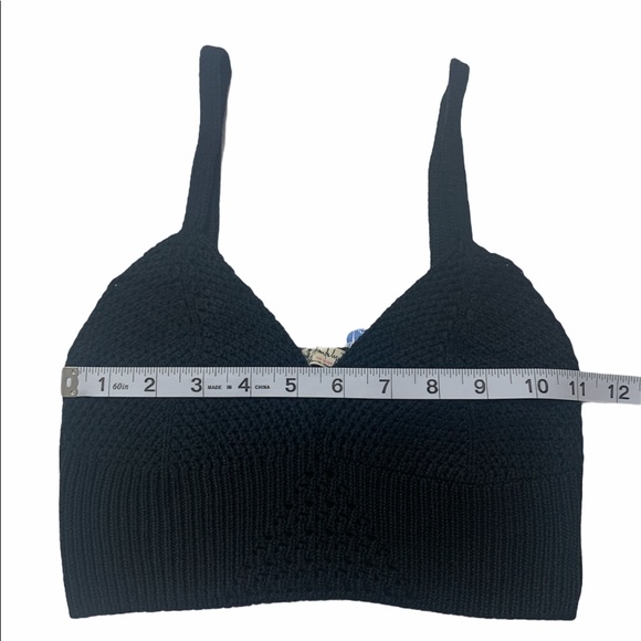 NWT Free People S You Wanna Brami Black crochet - Picture 6 of 8